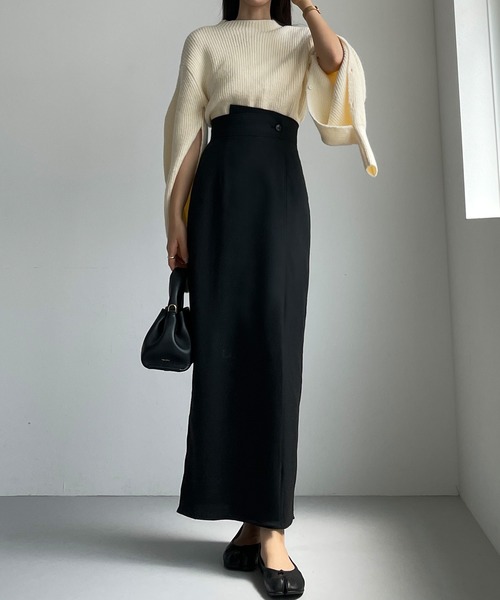 ◆定価4.6万円 ADORE ヘリンボーン ラップ風スカート 36 榮倉奈々着用 ◇定価4.6万円 ADORE ヘリンボーン ラップ風スカート 36 榮倉