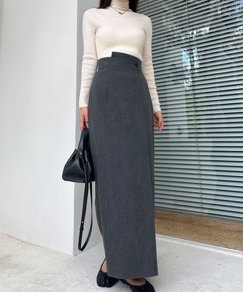 Louere(ルエレ)の「薄手ヘリンボーンタイトラップ風スカート(スカート・レディース・ブラック系その他2/ブラック系その他/チャコール/ブラウン/ベージュ・SMALL/MEDIUM/X-LARGE/LARGE)」の21枚目の写真