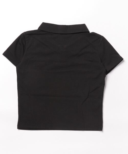 meJane（ミージェーン）の「ハート刺繍クロップド丈 半そでちびポロシャツ（ポロシャツ・レディース・チェリーレッド/ホワイト/ブラック/グレー・FREE）」の17枚目の写真