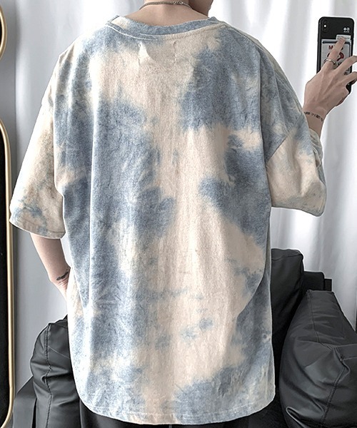 SEN TOKYO（セントーキョー）の「目を惹く鮮やかさ。タイダイ染め オーバサイズTシャツ（Tシャツ/カットソー・メンズ・レッド/ネイビー・M/L/XL）」の14枚目の写真