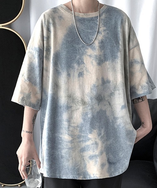 SEN TOKYO（セントーキョー）の「目を惹く鮮やかさ。タイダイ染め オーバサイズTシャツ（Tシャツ/カットソー・メンズ・レッド/ネイビー・M/L/XL）」の16枚目の写真