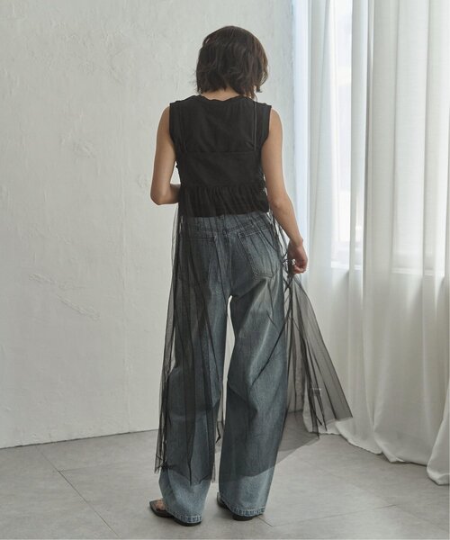 notch.(ノッチ)の「チュールレースキャミワンピース(ワンピース・レディース・ブラック/オフホワイト/チャコールグレー・M)」の10枚目の写真