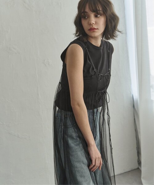 notch.(ノッチ)の「チュールレースキャミワンピース(ワンピース・レディース・ブラック/オフホワイト/チャコールグレー・M)」の13枚目の写真