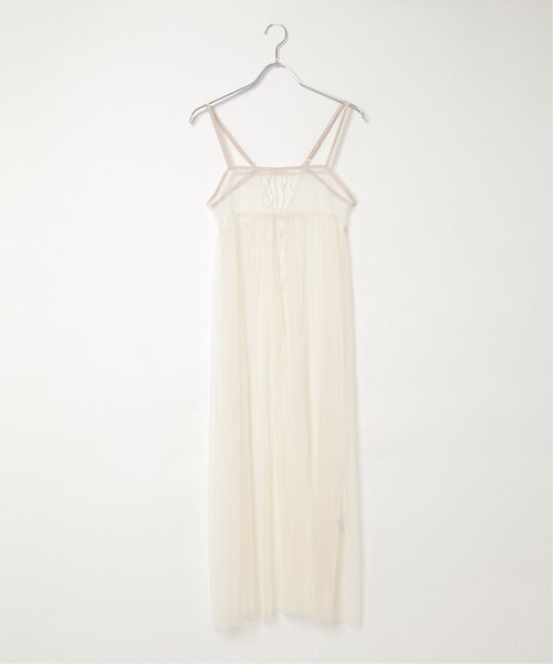 notch.(ノッチ)の「チュールレースキャミワンピース(ワンピース・レディース・ブラック/オフホワイト/チャコールグレー・M)」の4枚目の写真