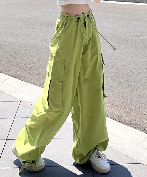 deux amour（ドゥーザムール）の「ドロストワイドカーゴパンツ（カーゴパンツ・レディース・ブラック/グリーン・FREE）」の8枚目の写真