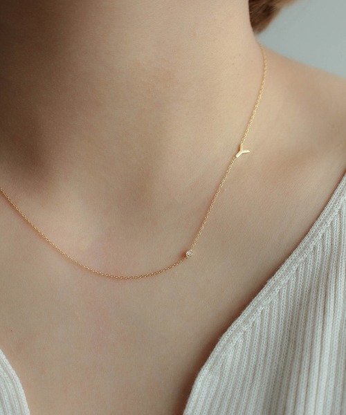 ebine（エビネ）の「Alphabet Zirconia Necklace　金属アレルギー対応 サージカルステンレス（ネックレス・レディース・D/C/M/K/F/S/R/I/T/E/J/A/H/N/Y/W・FREE）」の16枚目の写真