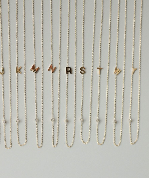 ebine（エビネ）の「Alphabet Zirconia Necklace　金属アレルギー対応 サージカルステンレス（ネックレス・レディース・D/C/M/K/F/S/R/I/T/E/J/A/H/N/Y/W・FREE）」の19枚目の写真
