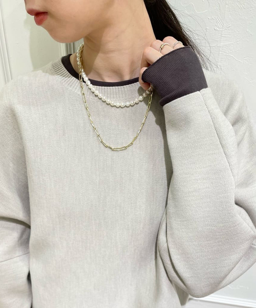 EMILY WEEK（エミリーウィーク）の「パウダリーコットンプルオーバー（Tシャツ/カットソー・レディース・ホワイト/チャコールグレー・FREE）」の13枚目の写真