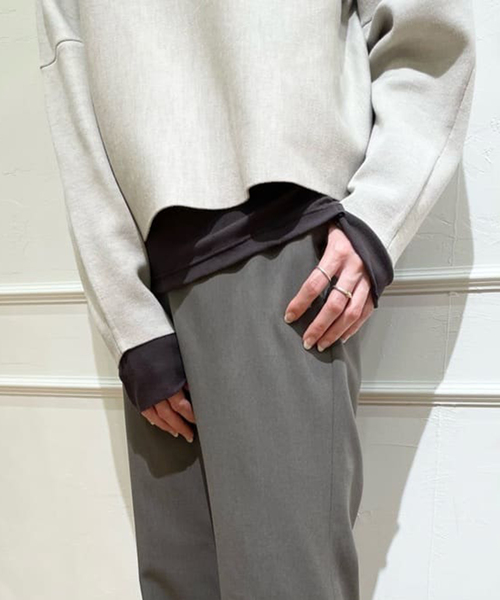 EMILY WEEK（エミリーウィーク）の「パウダリーコットンプルオーバー（Tシャツ/カットソー・レディース・ホワイト/チャコールグレー・FREE）」の14枚目の写真