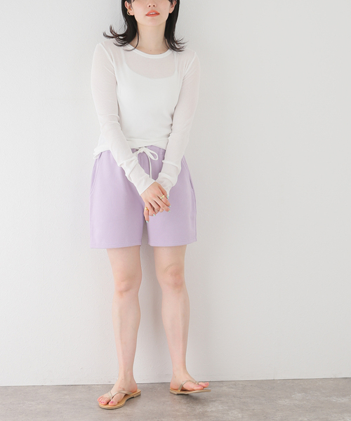 EMILY WEEK（エミリーウィーク）の「パウダリーコットンプルオーバー（Tシャツ/カットソー・レディース・ホワイト/チャコールグレー・FREE）」の5枚目の写真