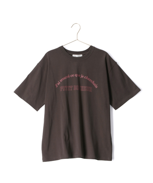 ROPE' PICNIC（ロペピクニック）の「リンクコーデ/BIGアソートロゴTシャツ（Tシャツ/カットソー・レディース・ホワイト/ブルー系その他6/チャコールグレー・38）」の4枚目の写真