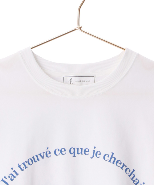 ROPE' PICNIC（ロペピクニック）の「リンクコーデ/BIGアソートロゴTシャツ（Tシャツ/カットソー・レディース・ホワイト/ブルー系その他6/チャコールグレー・38）」の8枚目の写真