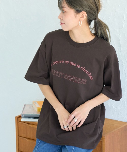 ROPE' PICNIC（ロペピクニック）の「リンクコーデ/BIGアソートロゴTシャツ（Tシャツ/カットソー・レディース・ホワイト/ブルー系その他6/チャコールグレー・38）」の18枚目の写真