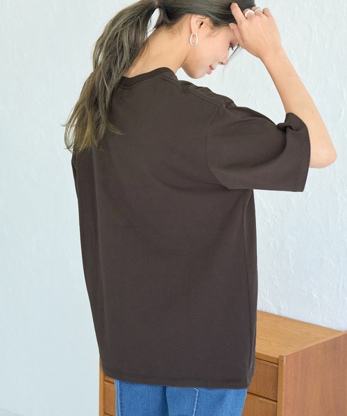 ROPE' PICNIC（ロペピクニック）の「リンクコーデ/BIGアソートロゴTシャツ（Tシャツ/カットソー・レディース・ホワイト/ブルー系その他6/チャコールグレー・38）」の19枚目の写真