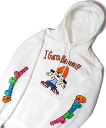 PRTR-グラフィック発砲プリントフーデットパーカー