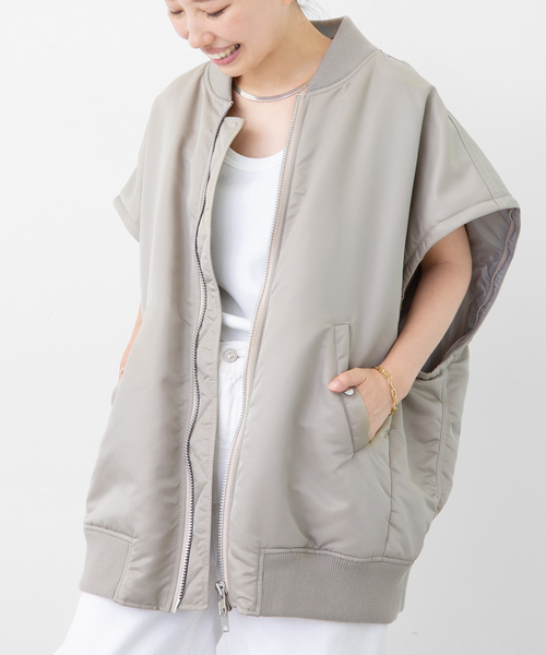 CALUX(キャラクス)の「【CALUX/キャラクス】 BOMBER JACKET(MA-1・レディース・チャコールグレー・FREE)」の18枚目の写真