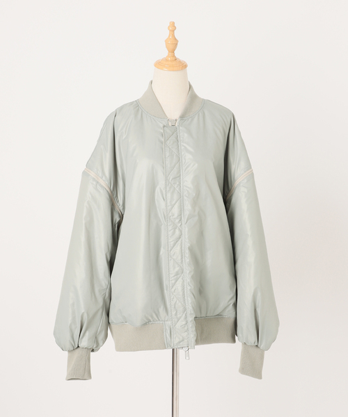 CALUX(キャラクス)の「【CALUX/キャラクス】 BOMBER JACKET(MA-1・レディース・チャコールグレー・FREE)」の2枚目の写真