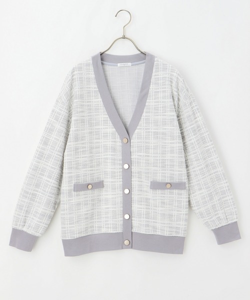 45R コットンツイード ボレロカーディガン 45R コットンツィードのボレロカーディガン