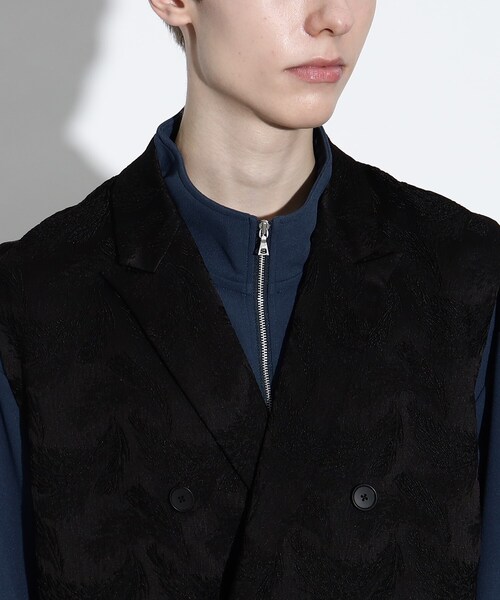 tk.TAKEO KIKUCHI（ティーケータケオキクチ）の「◆ノースリーブダブルジャケットベスト（ベスト・メンズ・ブラック系/ブラック・88）」の7枚目の写真