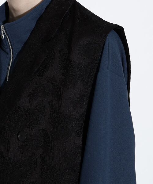 tk.TAKEO KIKUCHI（ティーケータケオキクチ）の「◆ノースリーブダブルジャケットベスト（ベスト・メンズ・ブラック系/ブラック・88）」の8枚目の写真