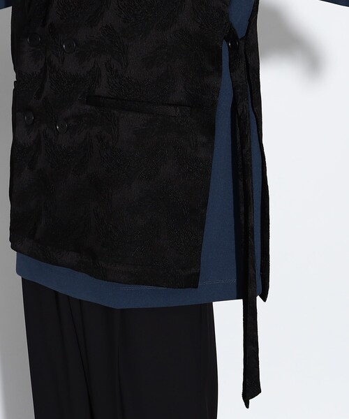 tk.TAKEO KIKUCHI（ティーケータケオキクチ）の「◆ノースリーブダブルジャケットベスト（ベスト・メンズ・ブラック系/ブラック・88）」の9枚目の写真