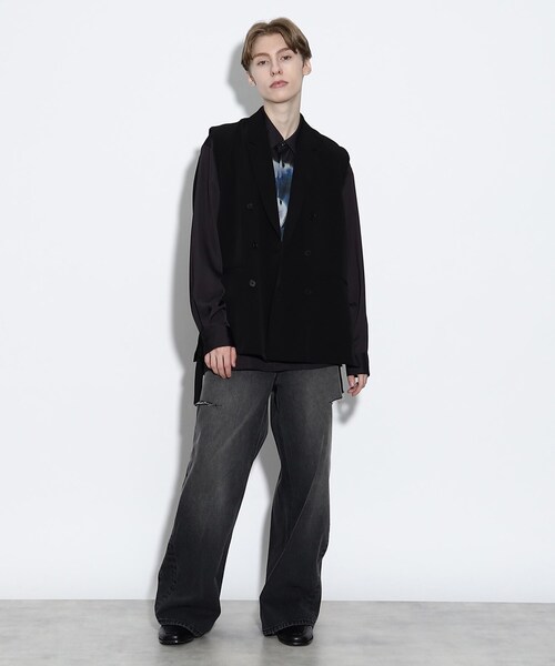 tk.TAKEO KIKUCHI（ティーケータケオキクチ）の「◆ノースリーブダブルジャケットベスト（ベスト・メンズ・ブラック系/ブラック・88）」の15枚目の写真