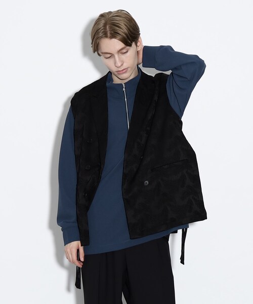 tk.TAKEO KIKUCHI（ティーケータケオキクチ）の「◆ノースリーブダブルジャケットベスト（ベスト・メンズ・ブラック系/ブラック・88）」の18枚目の写真