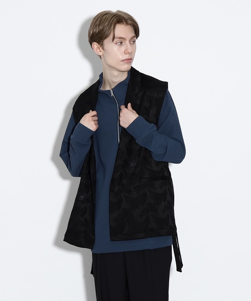 tk.TAKEO KIKUCHI（ティーケータケオキクチ）の「◆ノースリーブダブルジャケットベスト（ベスト・メンズ・ブラック系/ブラック・88）」の20枚目の写真