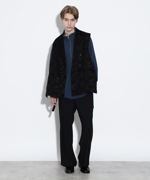 tk.TAKEO KIKUCHI（ティーケータケオキクチ）の「◆ノースリーブダブルジャケットベスト（ベスト・メンズ・ブラック系/ブラック・88）」の19枚目の写真