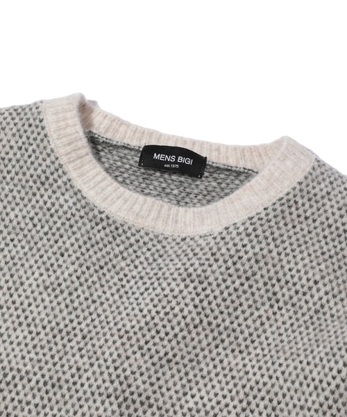 MEN'S BIGI（メンズビギ）の「バーズアイクルーネックニット（ニット/セーター・メンズ・ネイビー/ホワイト系その他・01/02/03）」の10枚目の写真