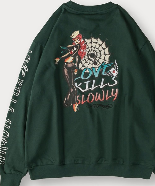 Ed Hardy(エドハーディー)の「【Ed Hardy/エド・ハーディー】グラフィックプリントスウェット/バックプリント/アームプリント/ビッグシルエット(スウェット・メンズ・グリーン系その他3/グリーン系その他/ブルー系その他/ブラック系その他/ブルー/グリーン/ブラック/グリーン系その他2/ブラック系その他2/イエロー/イエロー系その他・L/M)」の6枚目の写真