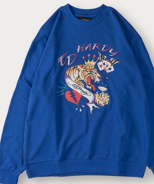 Ed Hardy(エドハーディー)の「【Ed Hardy/エド・ハーディー】グラフィックプリントスウェット/バックプリント/アームプリント/ビッグシルエット(スウェット・メンズ・グリーン系その他3/グリーン系その他/ブルー系その他/ブラック系その他/ブルー/グリーン/ブラック/グリーン系その他2/ブラック系その他2/イエロー/イエロー系その他・L/M)」の1枚目の写真