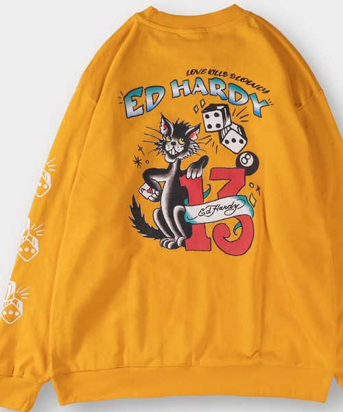Ed Hardy(エドハーディー)の「【Ed Hardy/エド・ハーディー】グラフィックプリントスウェット/バックプリント/アームプリント/ビッグシルエット(スウェット・メンズ・グリーン系その他3/グリーン系その他/ブルー系その他/ブラック系その他/ブルー/グリーン/ブラック/グリーン系その他2/ブラック系その他2/イエロー/イエロー系その他・L/M)」の11枚目の写真