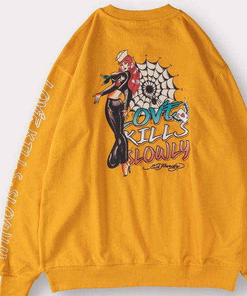 Ed Hardy(エドハーディー)の「【Ed Hardy/エド・ハーディー】グラフィックプリントスウェット/バックプリント/アームプリント/ビッグシルエット(スウェット・メンズ・グリーン系その他3/グリーン系その他/ブルー系その他/ブラック系その他/ブルー/グリーン/ブラック/グリーン系その他2/ブラック系その他2/イエロー/イエロー系その他・L/M)」の10枚目の写真