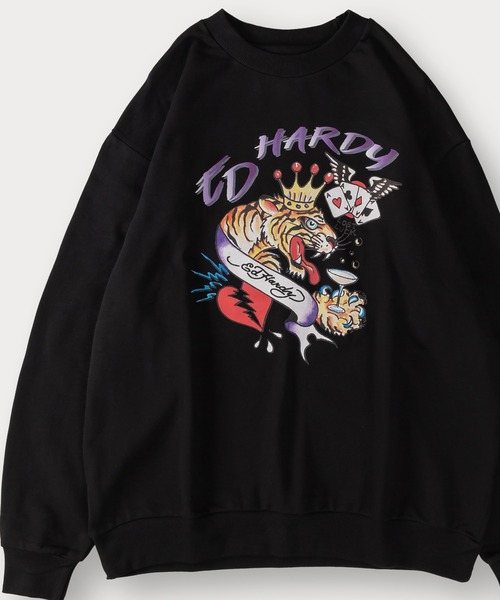 Ed Hardy(エドハーディー)の「【Ed Hardy/エド・ハーディー】グラフィックプリントスウェット/バックプリント/アームプリント/ビッグシルエット(スウェット・メンズ・グリーン系その他3/グリーン系その他/ブルー系その他/ブラック系その他/ブルー/グリーン/ブラック/グリーン系その他2/ブラック系その他2/イエロー/イエロー系その他・L/M)」の4枚目の写真