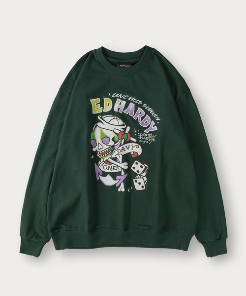 Ed Hardy(エドハーディー)の「【Ed Hardy/エド・ハーディー】グラフィックプリントスウェット/バックプリント/アームプリント/ビッグシルエット(スウェット・メンズ・グリーン系その他3/グリーン系その他/ブルー系その他/ブラック系その他/ブルー/グリーン/ブラック/グリーン系その他2/ブラック系その他2/イエロー/イエロー系その他・L/M)」の13枚目の写真