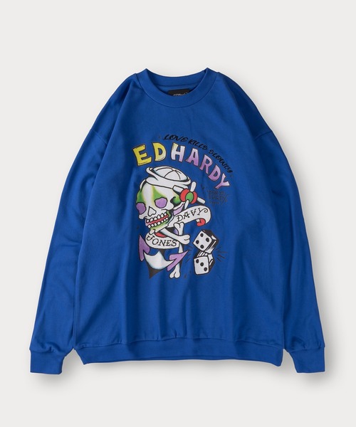 Ed Hardy(エドハーディー)の「【Ed Hardy/エド・ハーディー】グラフィックプリントスウェット/バックプリント/アームプリント/ビッグシルエット(スウェット・メンズ・グリーン系その他3/グリーン系その他/ブルー系その他/ブラック系その他/ブルー/グリーン/ブラック/グリーン系その他2/ブラック系その他2/イエロー/イエロー系その他・L/M)」の14枚目の写真