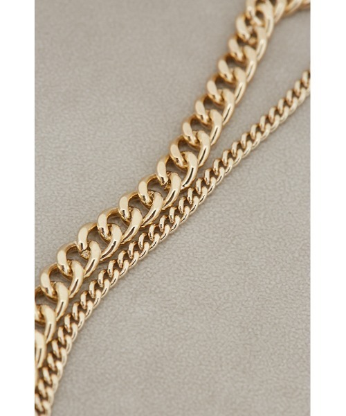 AZUL by moussy（アズールバイマウジー）の「アシンメトリーチェーンコンビネーションネックレス（ネックレス・レディース・ゴールド系その他/シルバー・FREE）」の6枚目の写真