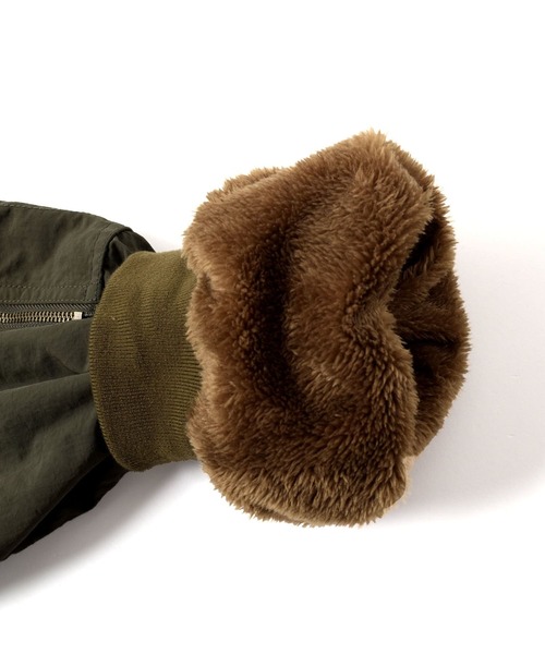 GLAZOS（グラソス）の「【リバーシブル】裏ボア・MA-1（ブルゾン・キッズ・カーキ/ブラック・140cm/150cm/160cm/170cm）」の10枚目の写真