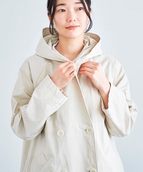 【訳アリ値下げ】HAU coat canvas カーキ　コート　キャンバス　ハウ 訳アリ値下げ】HAU coat canvas カーキ コート キャンバス ハウ