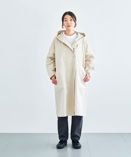【訳アリ値下げ】HAU coat canvas カーキ　コート　キャンバス　ハウ 訳アリ値下げ】HAU coat canvas カーキ コート キャンバス ハウ