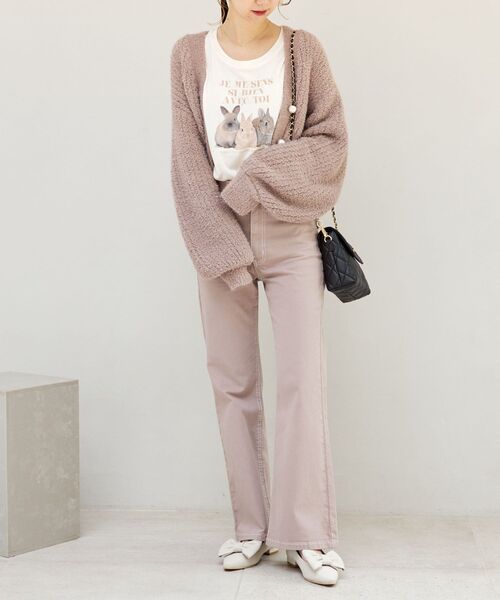 MAJESTIC LEGON（マジェスティックレゴン）の「アソートロゴTシャツ（Tシャツ/カットソー・レディース・アイボリー/ピンク系その他2/ホワイト系その他2・MEDIUM）」の20枚目の写真