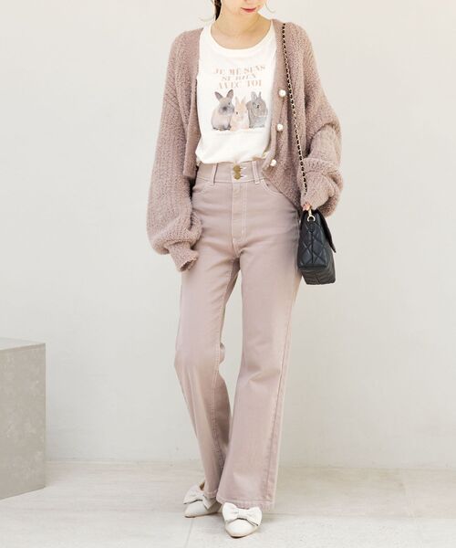 MAJESTIC LEGON（マジェスティックレゴン）の「アソートロゴTシャツ（Tシャツ/カットソー・レディース・アイボリー/ピンク系その他2/ホワイト系その他2・MEDIUM）」の21枚目の写真