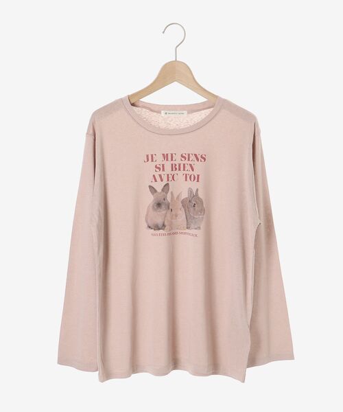 MAJESTIC LEGON（マジェスティックレゴン）の「アソートロゴTシャツ（Tシャツ/カットソー・レディース・アイボリー/ピンク系その他2/ホワイト系その他2・MEDIUM）」の4枚目の写真