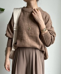 【WEB限定】 ショート丈ワイドクルーネックプルオーバー