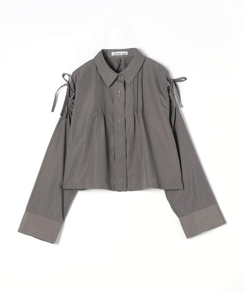 179/WG(イチナナキュウダブルジー)の「ヒヨク刺繍カッティングシャツ(シャツ/ブラウス・レディース・チャコールグレー/ブルー/オフホワイト・MEDIUM)」の5枚目の写真