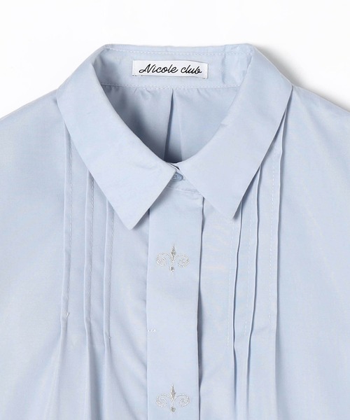 179/WG(イチナナキュウダブルジー)の「ヒヨク刺繍カッティングシャツ(シャツ/ブラウス・レディース・チャコールグレー/ブルー/オフホワイト・MEDIUM)」の8枚目の写真