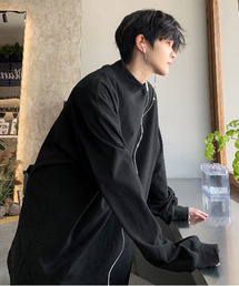 【neos -addictive design-】ルーズシルエット ハイネック ピーチ起毛 ロングスリーブ プルオーバー