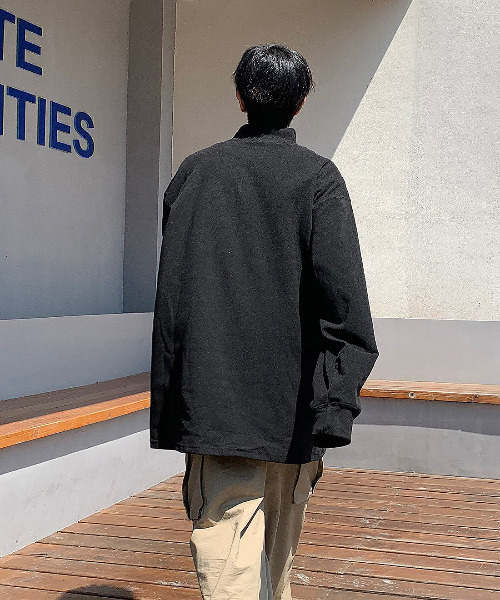 neos（ネオス）の「【neos -addictive design-】ルーズシルエット ハイネック ピーチ起毛 ロングスリーブ プルオーバー（Tシャツ/カットソー・メンズ・ブラック/ベージュ/ホワイト・X-LARGE/LARGE/MEDIUM）」の12枚目の写真