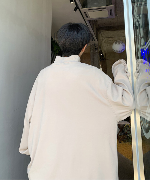 neos（ネオス）の「【neos -addictive design-】ルーズシルエット ハイネック ピーチ起毛 ロングスリーブ プルオーバー（Tシャツ/カットソー・メンズ・ブラック/ベージュ/ホワイト・X-LARGE/LARGE/MEDIUM）」の17枚目の写真